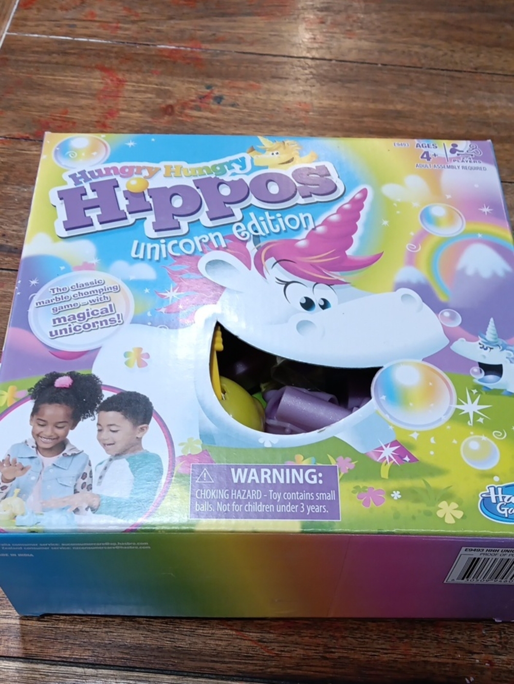 Hasbro Unicorn Edition Hungry Hippos in Rainbow Pastel Colors